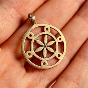 SLAVIC SUN, bronze pendant