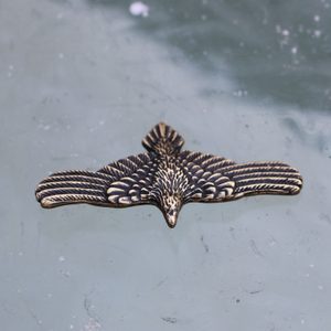 Flying CROW - Raven, zinc pendant, ant. brass