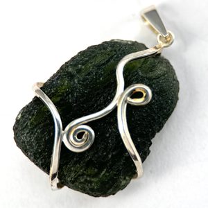 VELESINA, silver pendant, Moldavite Ag 925