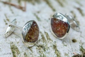 LEONARD, CUFFLINKS, SILVER AND AMBER - AMBER JEWELRY{% if kategorie.adresa_nazvy[0] != zbozi.kategorie.nazev %} - SILVER JEWELLERY{% endif %}