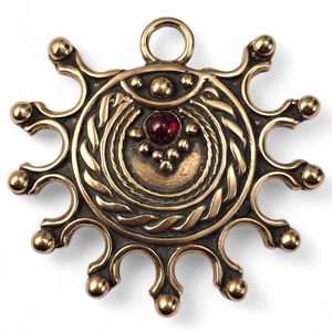 DEVANA, Slavic solar pendant, bronze