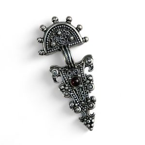 Tête d'aigle, fibule début moyen âge version pendentif - argent 925