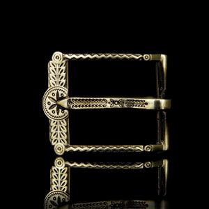 SVARGA, belt buckle, brass - rectangular