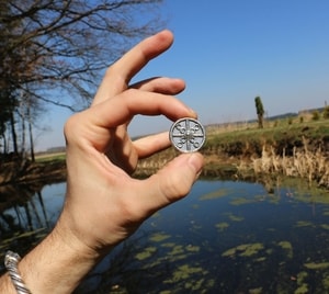 Sun Circle, oppidum Zavist, Celtic pendant, silver