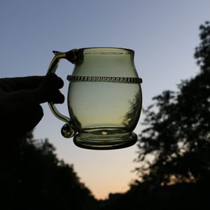 PINT, historical green forest glass