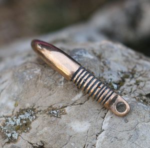 ANIMAL TOOTH PENDANT, Vasterbotten, Sweden, bronze