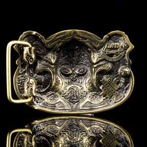 Viking, belt buckle, brass