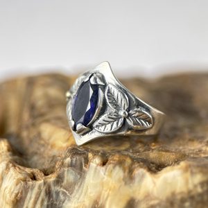 SHAMROCK, ring, iolite, sterling silver