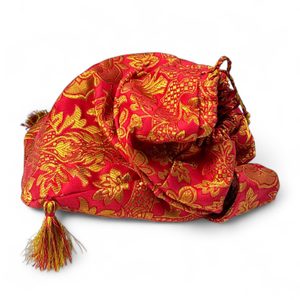 Sac de dame médiéval, XVe siècle, brocart