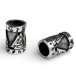 (Not Just) Beard Bead with Walknut, argent