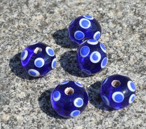 CELTIC HANDMADE GLASS BEAD, museum replica v6