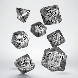 Elf Dice - Grey, set of RPG dice