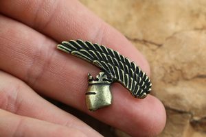 Knight's Helmet, pendant, zinc, ant. brass
