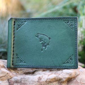 FISH, fish, leather wallet for FISHERMEN