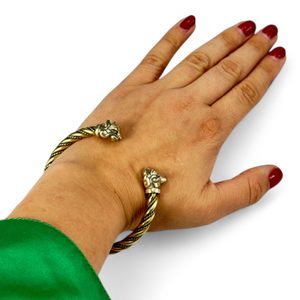 CAITLIN, Celtic Cat, bracelet, brass