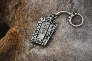 Hussite Shield, key ring, zinc