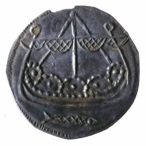 VIKING SHIP - bronze pendant