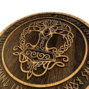 Yggdrasil, wooden wall picture 32cm