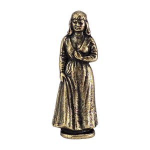 Reine, figurine, zinc, laiton ancien