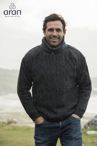 Aran Men’s Country Life Cowl Neck Sweater