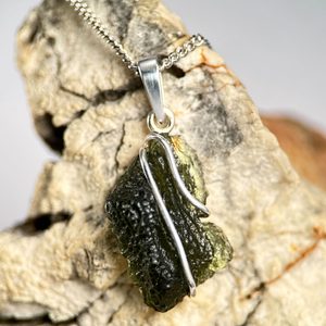 QUANTUM, pendant - Moldavite, silver 925/1000