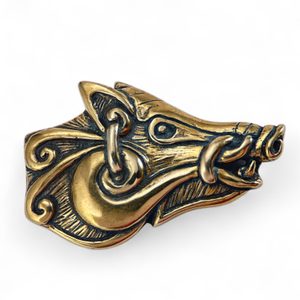 Celtic Boar - head, bronze pendant