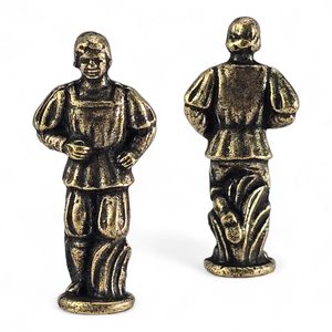 PEASANT, figurine, zinc, ant. brass