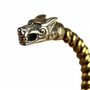 Wolf FENRIR, geflochtenes Messingarmband