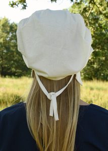 Medieval Bavarian Women's Pleated Cotton Cap