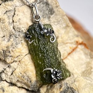 KVETA, pendant - Moldavite, silver 925/1000