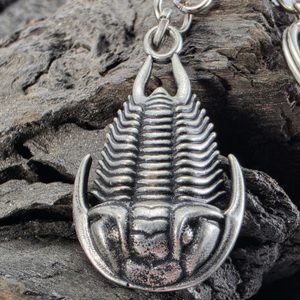 Schlüsselanhänger mit Trilobit, Zink