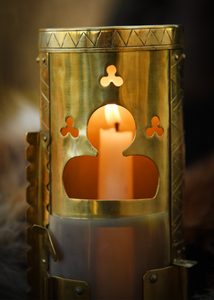 Medieval lantern, brass