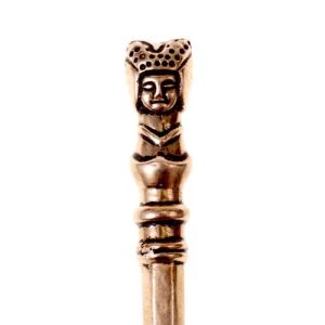 Medieval knife with virgin, brass