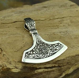 HERSIR, Norse Axe, silver pendant
