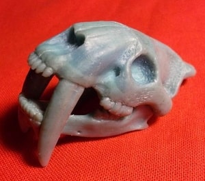SABRETOOTH TIGER, machairodus - smilodon, large neck pendant, Ag 925, 26g