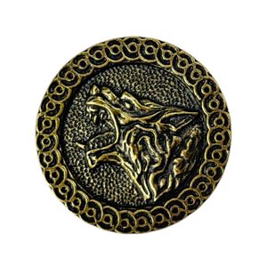 SLAVIC WOLF Pendant, zinc ant. brass
