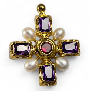 Croix noble médiévale de luxe, 15e siècle