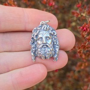 Greek God Zeus, pendant silver 925
