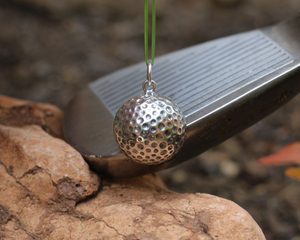 Golf Ball, Silver Pendant