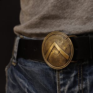 SPARTA - bouclier, boucle de ceinture, laiton