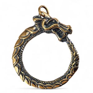 Jormungandr, pendentif en bronze serpent de Midgard, Uroboros