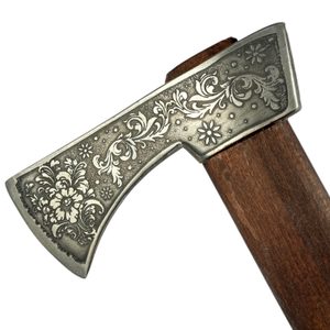FLORA VALASKA traditional forged Carpathian Axe - etched