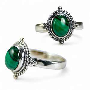 VIRIDIA, ring, malachite silver 925/1000