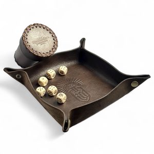 FARKLE, board game, oakwood dice with cup and dice tray,Kingdom Come: Deliverance