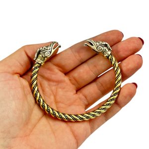 CELTIC DRAGON, brass bracelet