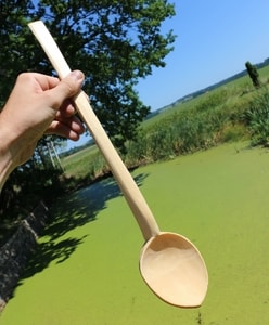 HAND CARVED SPOON, LONG - SALLE À MANGER D'ÉPOQUE, TONNELLERIE{% if kategorie.adresa_nazvy[0] != zbozi.kategorie.nazev %} - BOIS ET SCULPTURES{% endif %}