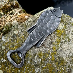 Carp, forged beer opener for fishermen