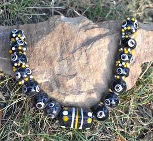 CELTIC NECKLACE FROM GLASS BEADS, replica, Italy