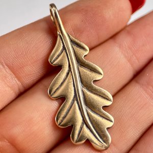 OAK LEAF, bronze pendant