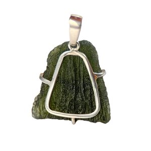 NUBILA, silver pendant, Moldavite Ag 925